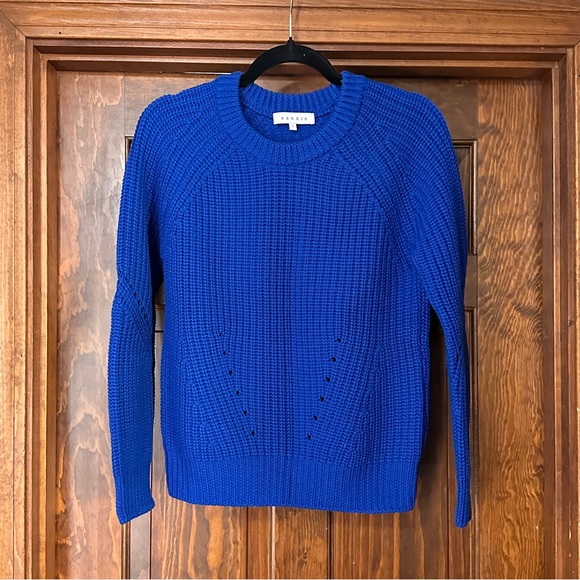 Sandro Royal Blue Crew Neck Sweater - Picture 1 of 5